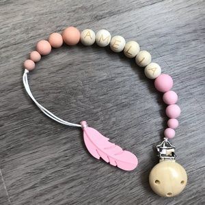Personalized baby pacifier holder